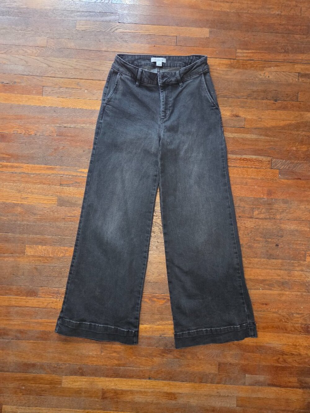 Liz Claiborne Grey Wide Leg High Rise Jeans